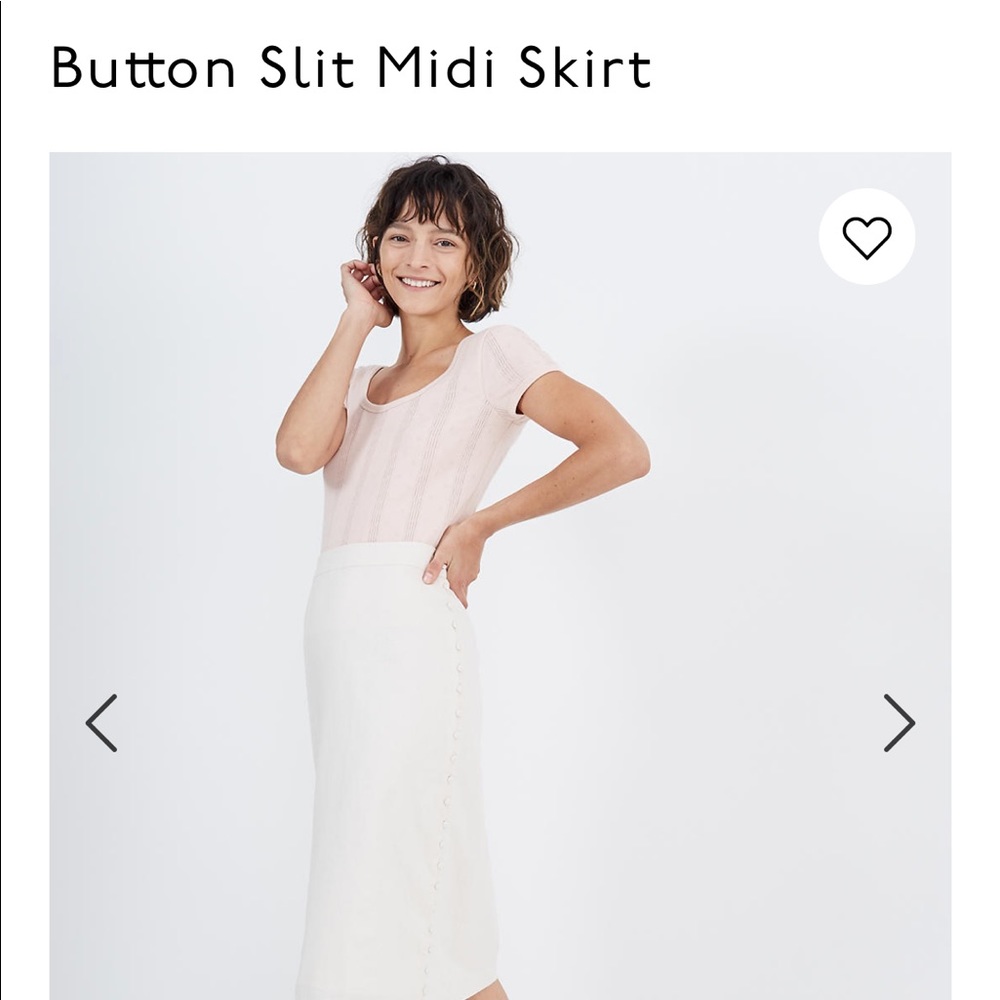 Madewell Button Slit Midi Skirt